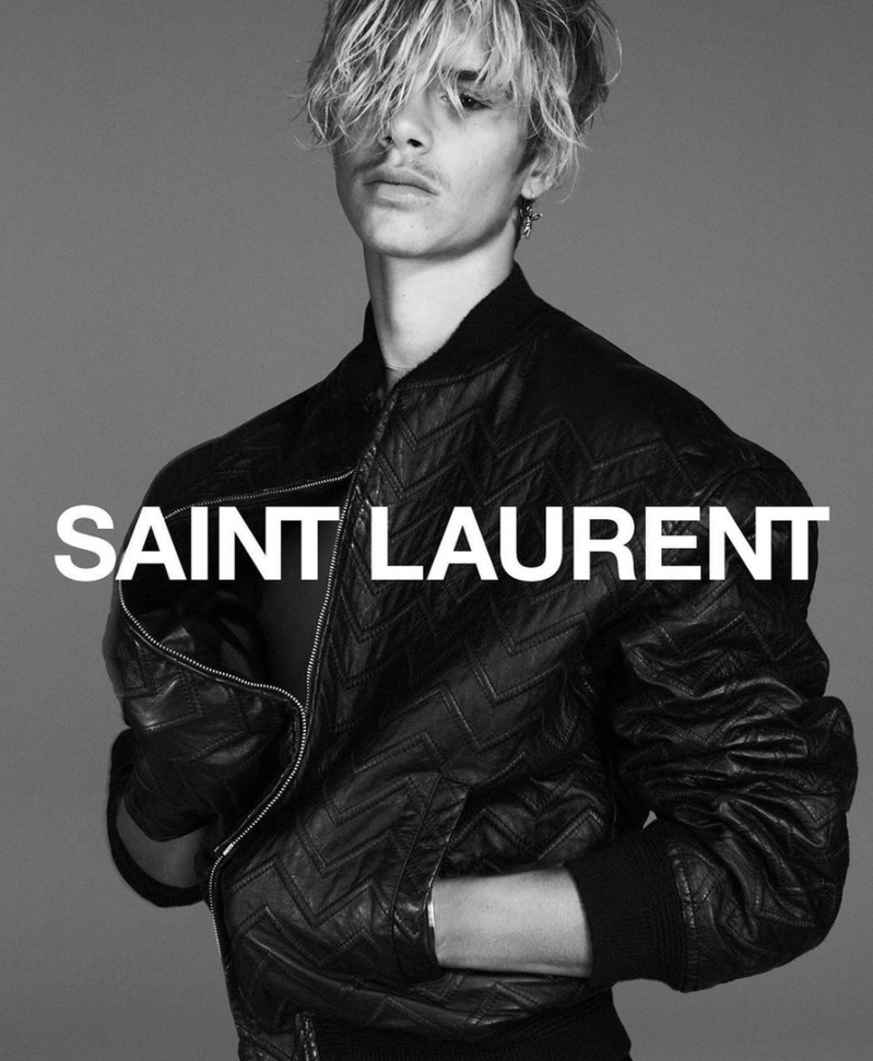 羅密歐貝克漢成為Saint Laurent最新廣告主角。（取材自Instagra...