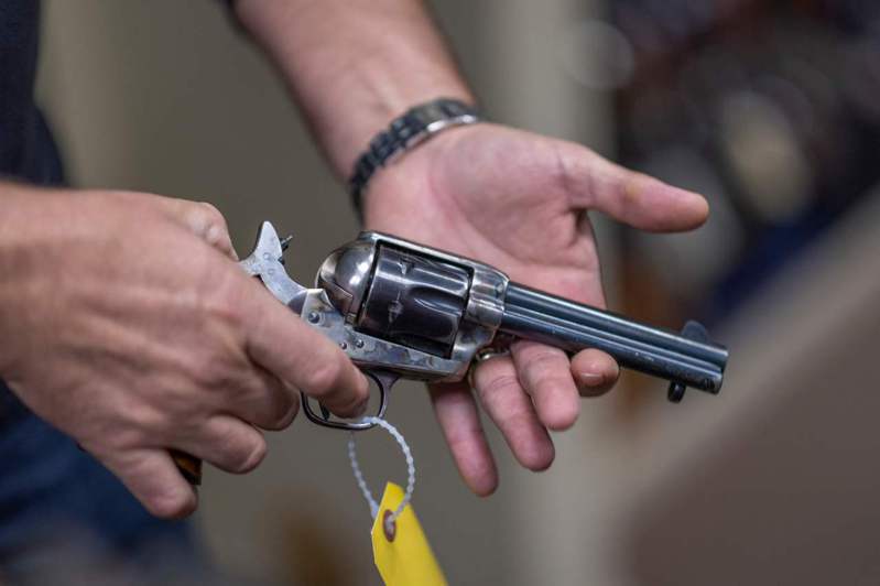 The prop guns frequently used on set are almost real.  (Getty Images)