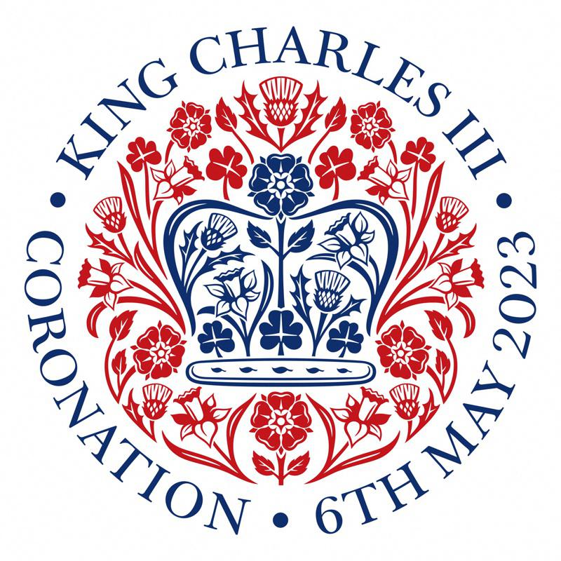英王查理三世加冕典禮中所用的徽章，是由蘋果公司前首席設計師艾夫（Jony Ive）爵士操刀設計，散發春天和大地的氣息。 （路透）