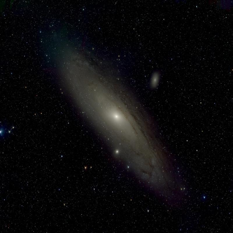 墨子巡天望遠鏡首光獲取的仙女座星系圖片。（新華社）