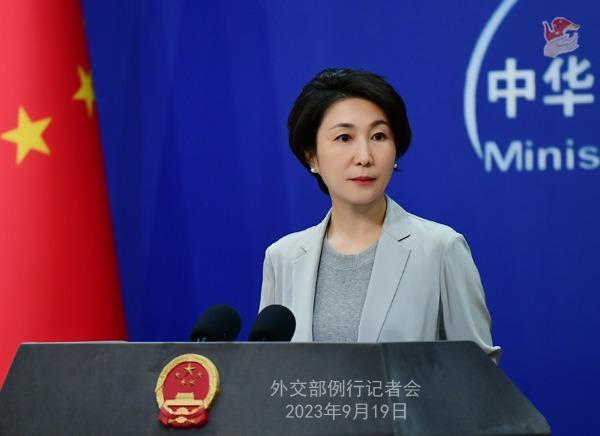 中國外交部發言人毛寧稱將有逾110國代表參加北京10月一帶一路高峰論壇。(取自中國外交部網站)