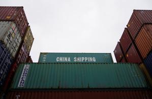 根據德國交易平台Container xChange周四發布的分析，俄羅斯目前有150,000個過剩貨櫃，反映出中國對俄出口商品數量激增。示意圖。（路透）