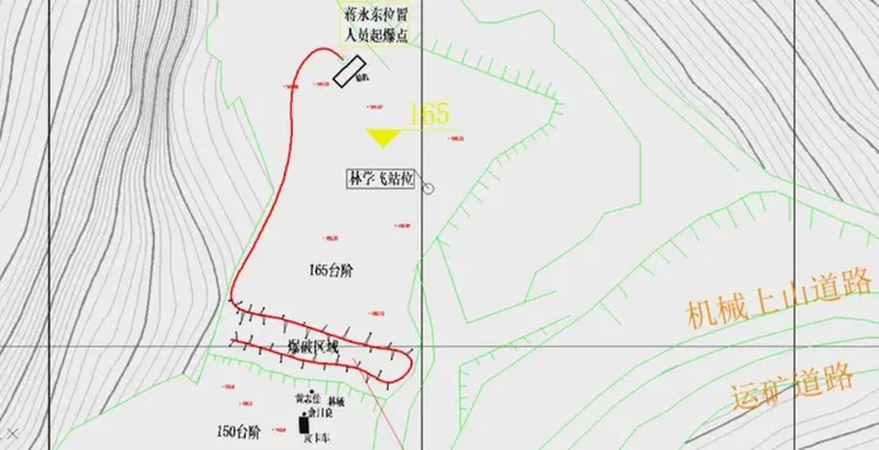 Schematic diagram of the accident site.  (Taken from Harbin Daily)